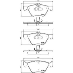 Brake Pad Set BREMBO P 50 075 OE Ref A0044200720