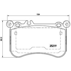 Brake Pad Set BREMBO P50098 OE Ref 0064200520