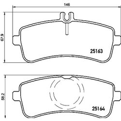 Brake Pad Set BREMBO P50125 OE Ref 0004203904