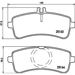 Brake Pad Set BREMBO P50130 OE Ref 0004204704