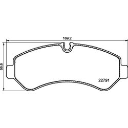 Brake Pad Set BREMBO P50150 OE Ref 9074208700
