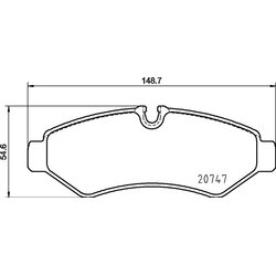 Brake Pad Set BREMBO P50155 OE Ref 9074208600
