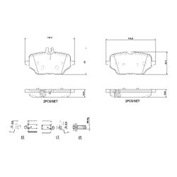 Brake Pad Set BREMBO P50162 OE Ref 0004204202