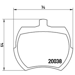 Brake Pad Set BREMBO P52002 OE Ref GBP213