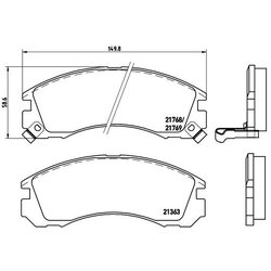 Brake Pad Set BREMBO P54017 OE Ref 4605A492
