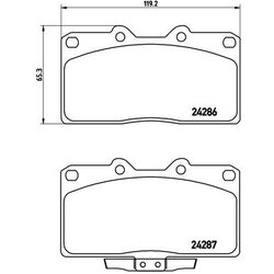 Brake Pad Set BREMBO P54019 OE Ref 4605A588