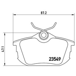 Brake Pad Set BREMBO P54023 OE Ref M620770
