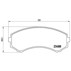 Brake Pad Set BREMBO P54029 OE Ref 8972872630