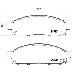 Brake Pad Set BREMBO P54038 OE Ref 0006000609715