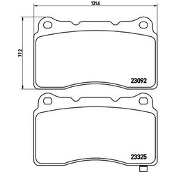 Brake Pad Set BREMBO P54039X OE Ref 26296FE040