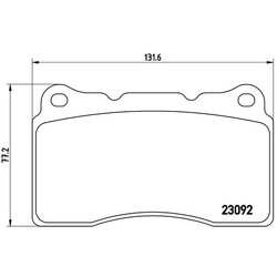 Brake Pad Set BREMBO P54040 OE Ref 30646135