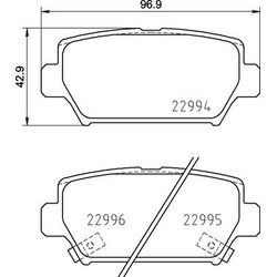 Brake Pad Set BREMBO P54062 OE Ref 4605C012