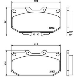 Brake Pad Set BREMBO P56025 OE Ref 4106030P91