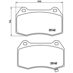 Brake Pad Set BREMBO P56047 OE Ref 45022SNWJ01