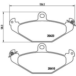 Brake Pad Set BREMBO P59026 OE Ref 4897219AA