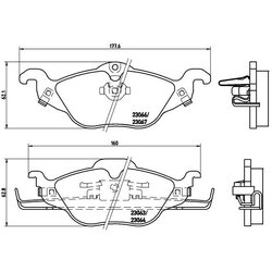 Brake Pad Set BREMBO P59030 OE Ref 1605034