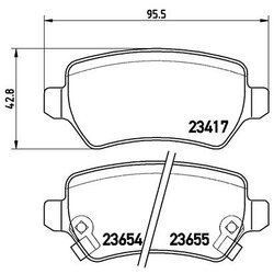 Brake Pad Set BREMBO P59038 OE Ref 1605122