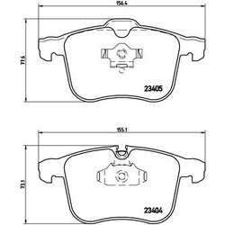 Brake Pad Set BREMBO P59049 OE Ref 1605138