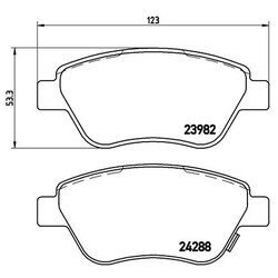 Brake Pad Set BREMBO P59051 OE Ref 1605353