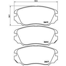 Brake Pad Set BREMBO P59054 OE Ref 13237750
