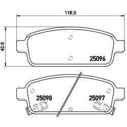 Brake Pad Set BREMBO P59080 OE Ref 0542040