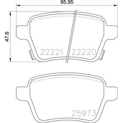 Brake Pad Set BREMBO P59086 OE Ref 95517078