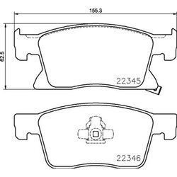 Brake Pad Set BREMBO P59091 OE Ref 95526567