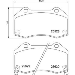 Brake Pad Set BREMBO P59094 OE Ref 1605231