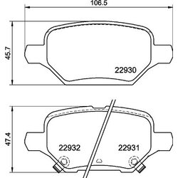 Brake Pad Set BREMBO P59099 OE Ref 42539416