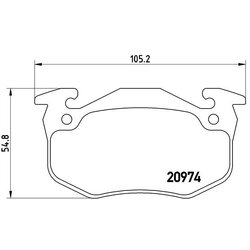 Brake Pad Set BREMBO P61032 OE Ref 172201