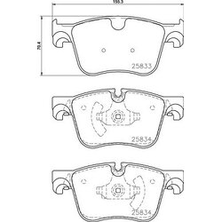 Brake Pad Set BREMBO P61127 OE Ref 1619791180