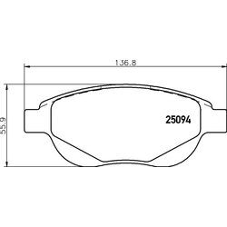 Brake Pad Set BREMBO P61137 OE Ref ZQ92190680
