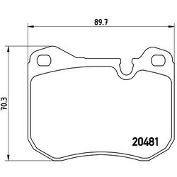Brake Pad Set BREMBO P65002 OE Ref 92835194200