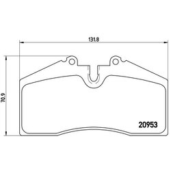 Brake Pad Set BREMBO P65005 OE Ref 8A0698151D