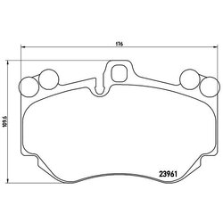 Brake Pad Set BREMBO P65016 OE Ref 95535193950