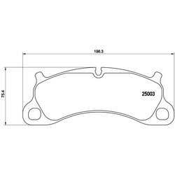 Brake Pad Set BREMBO P65025 OE Ref 99135194903