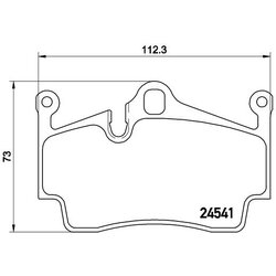 Brake Pad Set BREMBO P65028 OE Ref 98735293903