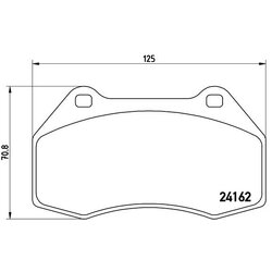 Brake Pad Set BREMBO P68036 OE Ref 8671016704