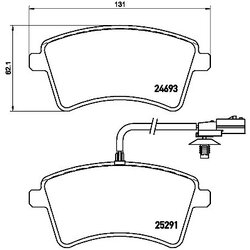 Brake Pad Set BREMBO P68058 OE Ref 410605649R