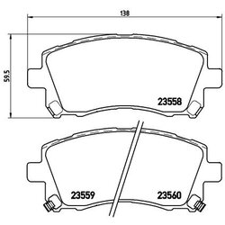 Brake Pad Set BREMBO P78010X OE Ref MN116286