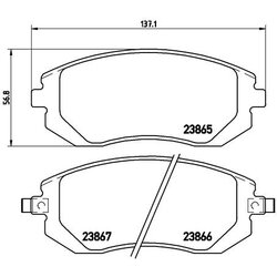 Brake Pad Set BREMBO P78013X OE Ref 32006167