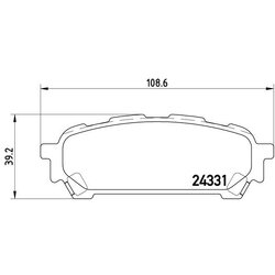 Brake Pad Set BREMBO P78014 OE Ref 266965E040
