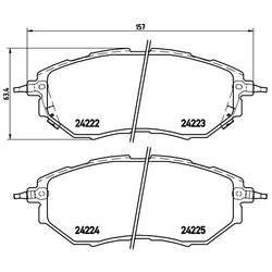 Brake Pad Set BREMBO P78017X OE Ref 26296AG010