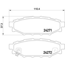 Brake Pad Set BREMBO P78020X OE Ref 26696AG030
