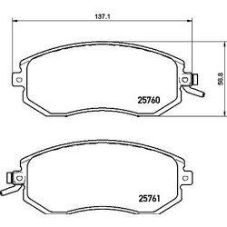Brake Pad Set BREMBO P78021 OE Ref 26296CC000
