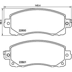 Brake Pad Set BREMBO P78028 OE Ref 26296AN020