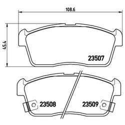 Brake Pad Set BREMBO P79012 OE Ref 04465B1010000