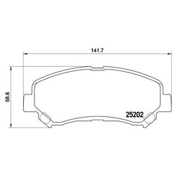 Brake Pad Set BREMBO P79028 OE Ref AY040NS132