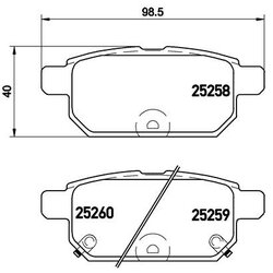 Brake Pad Set BREMBO P79029 OE Ref 5580052R00