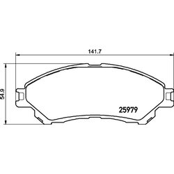 Brake Pad Set BREMBO P79032 OE Ref 5581061M00